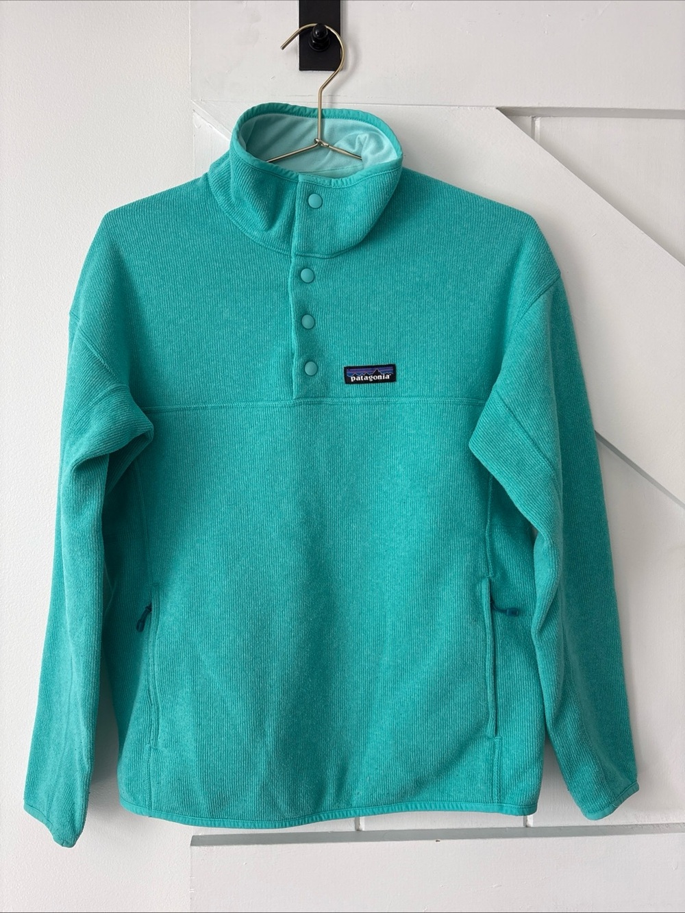 Patagonia Lightweight Better Sweater Marsupial Pullover Women’s Size Small Teal